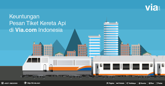 Keuntungan Memesan Tiket Kereta Api di Via.com Indonesia