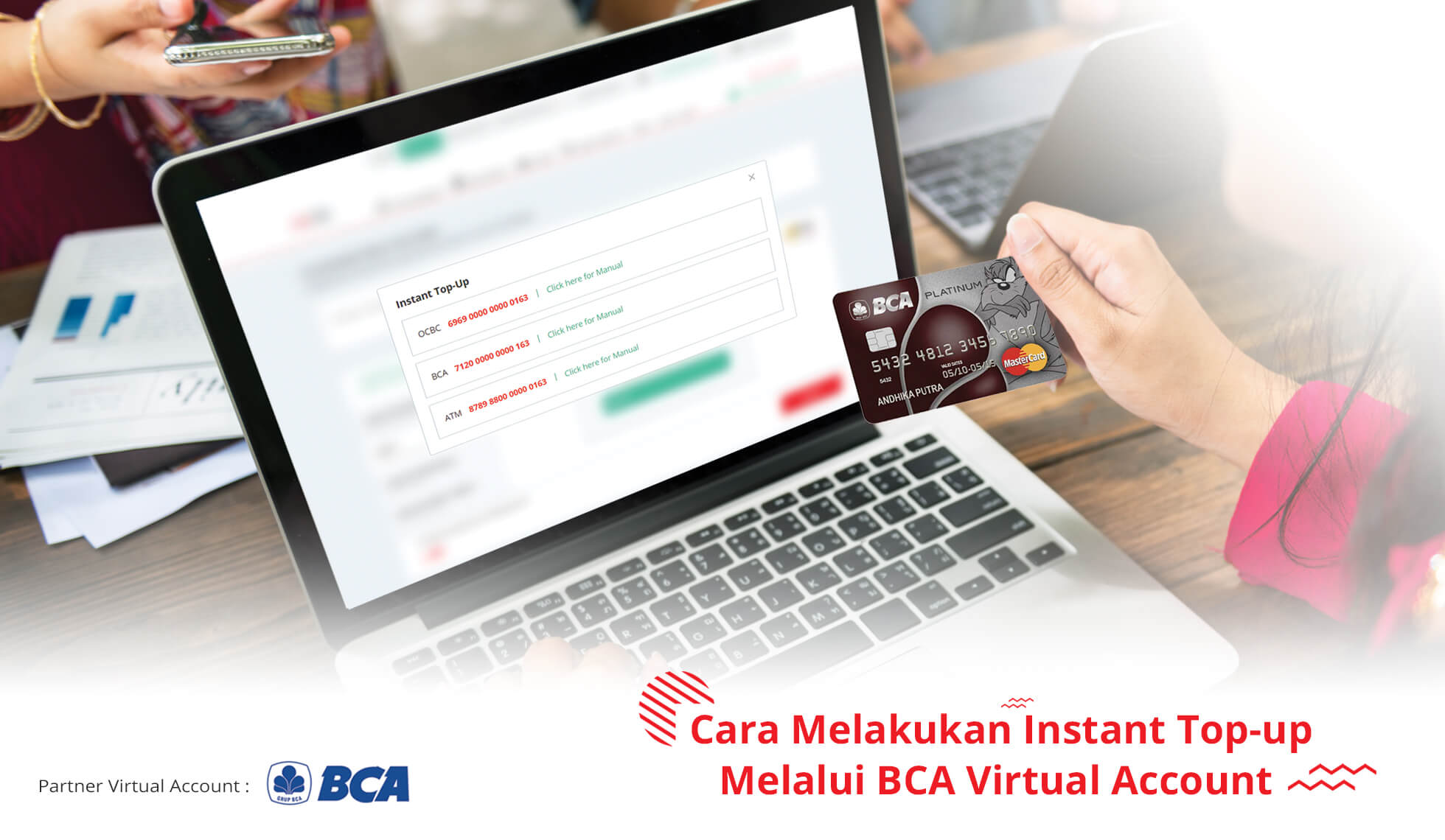 Cara Melakukan Instant Top-up melalui BCA Virtual Account