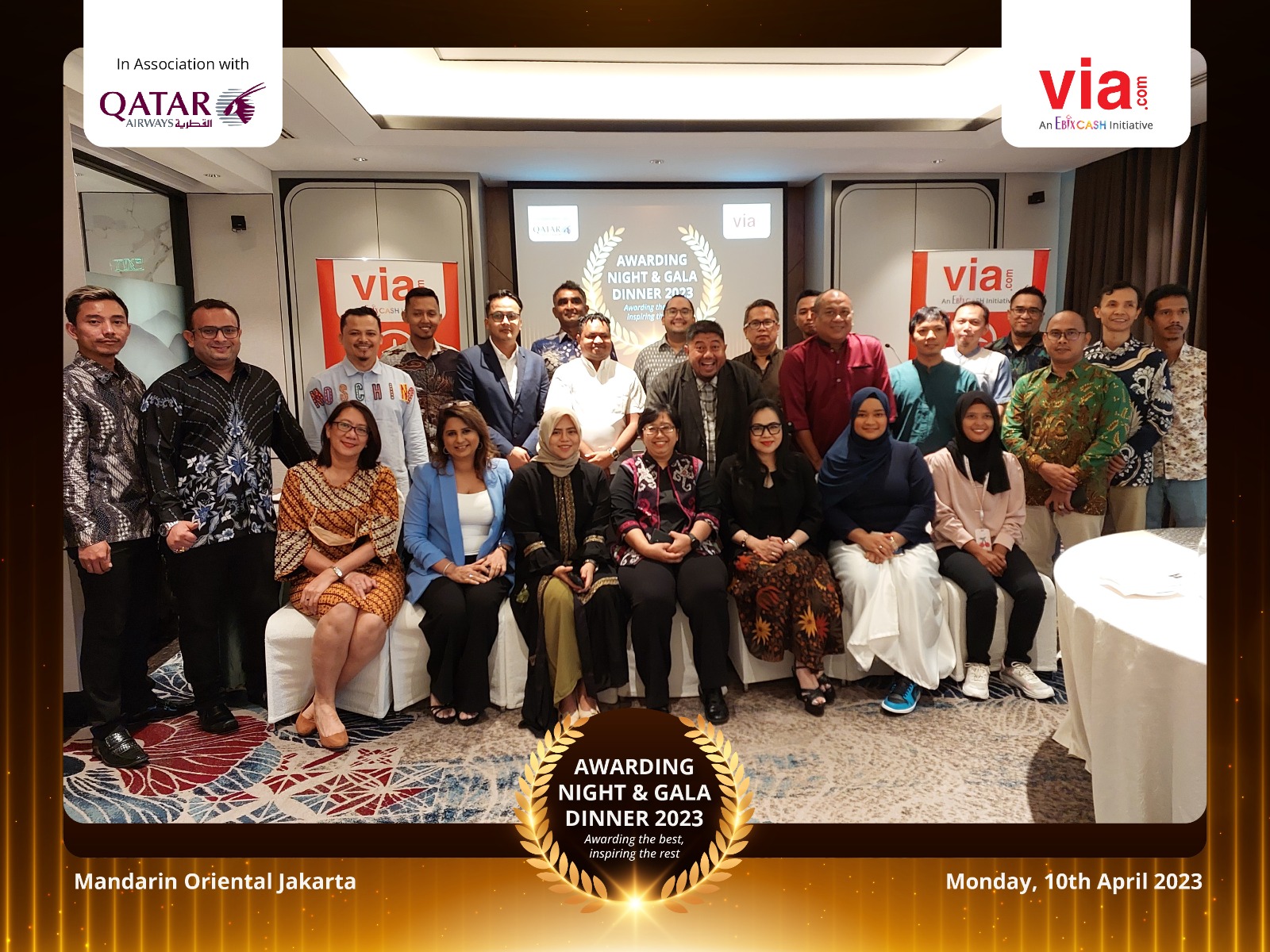 Awarding Night, Momen Apresiasi dari Via.com Indonesia dan Qatar Airways Bagi Mitra Via.com