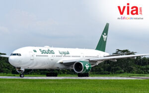 Haji naik Saudia Airlines